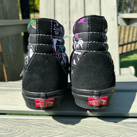 Vans X Disney 100th Villains Sk8Hi Shoes Men's Size 7.5 Womens 9 Black Sneakers - Picture 7 of 15